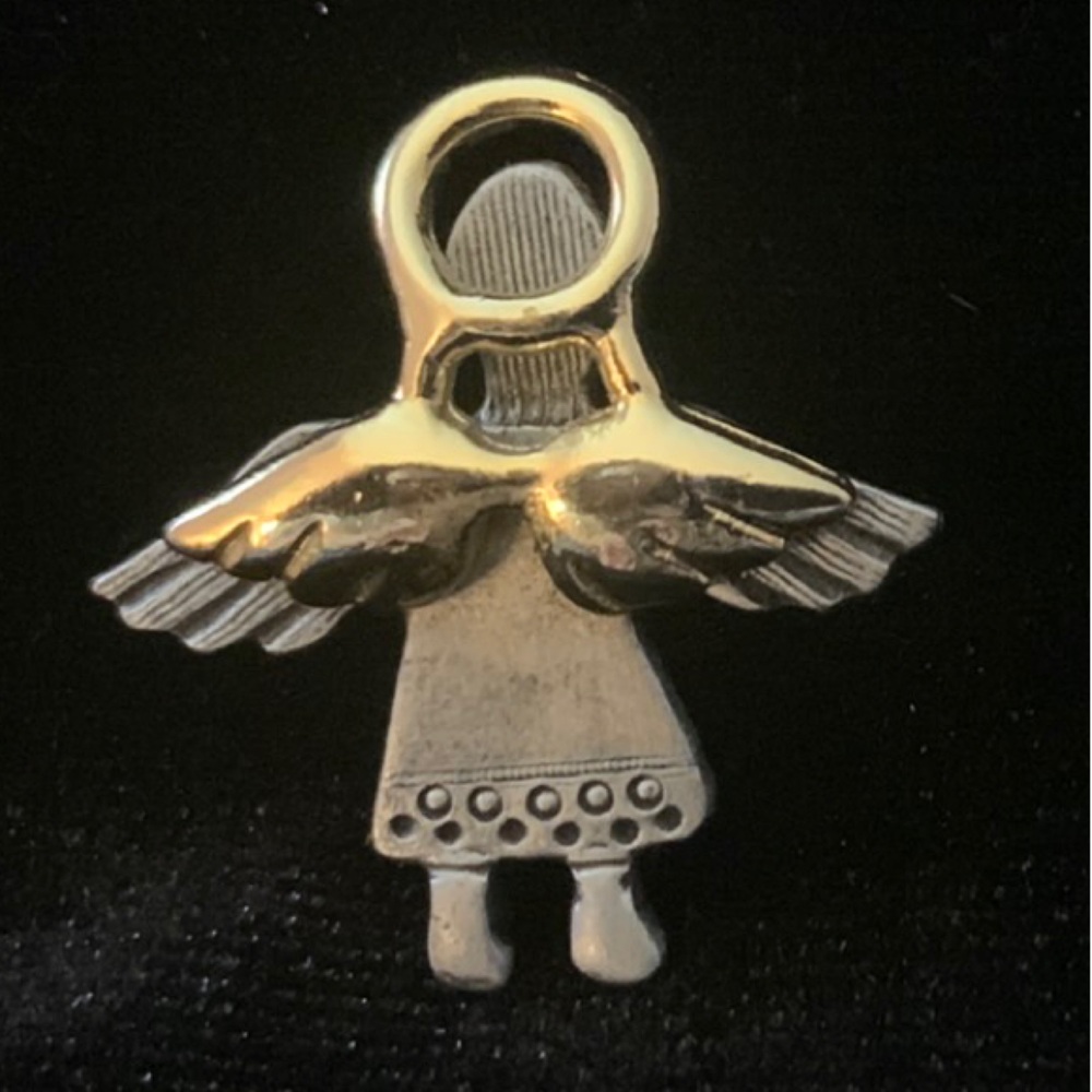 Vintage Avon Gold and Silver Tone Angel Pin